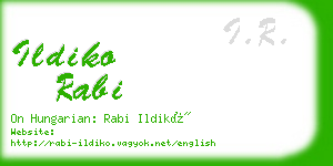 ildiko rabi business card